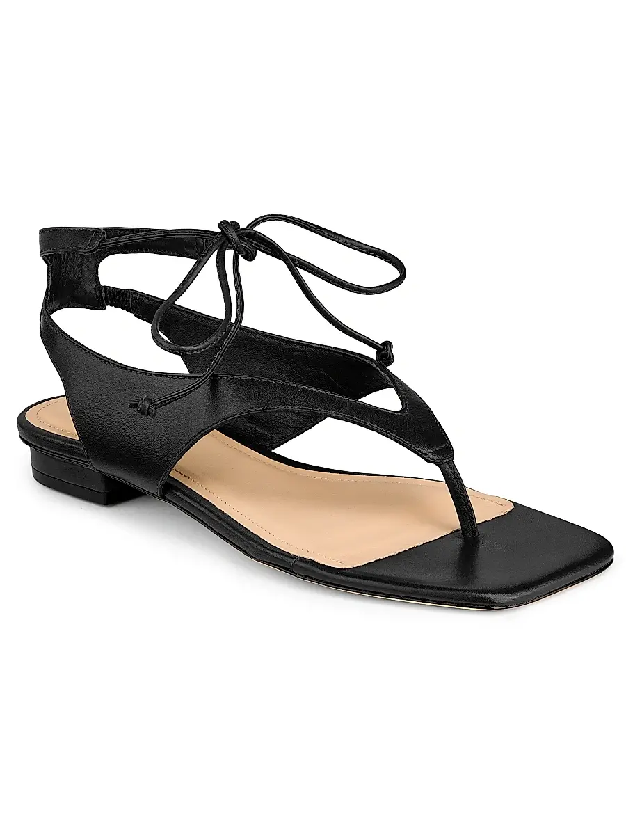 22élevé Women's Leather Ankle-Wrap Sandals | Thumbnail 2