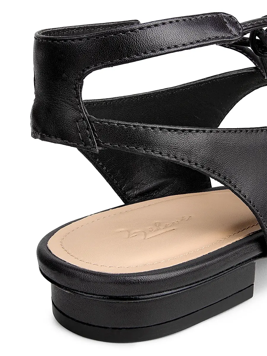 22élevé Women's Leather Ankle-Wrap Sandals | Thumbnail 5
