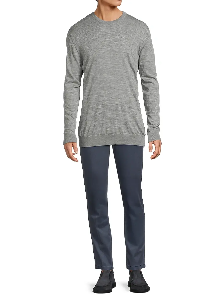 Sartorio Napoli Men's Wool Crewneck Sweater | Thumbnail 2 Sartorio Napoli Men's Wool Crewneck Sweater | Thumbnail 2