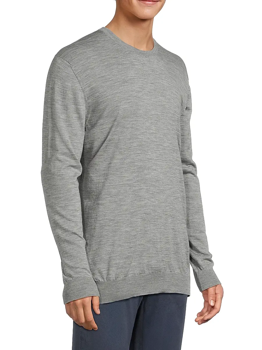 Sartorio Napoli Men's Wool Crewneck Sweater | Thumbnail 4 Sartorio Napoli Men's Wool Crewneck Sweater | Thumbnail 4