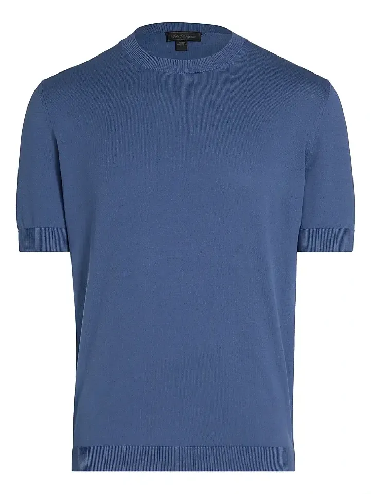 Men's Garment-Dyed Crewneck Short-Sleeve Sweater Men's Garment-Dyed Crewneck Short-Sleeve Sweater