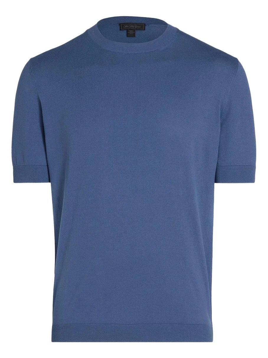 Saks Fifth Avenue Men's Garment-Dyed Crewneck Short-Sleeve Sweater