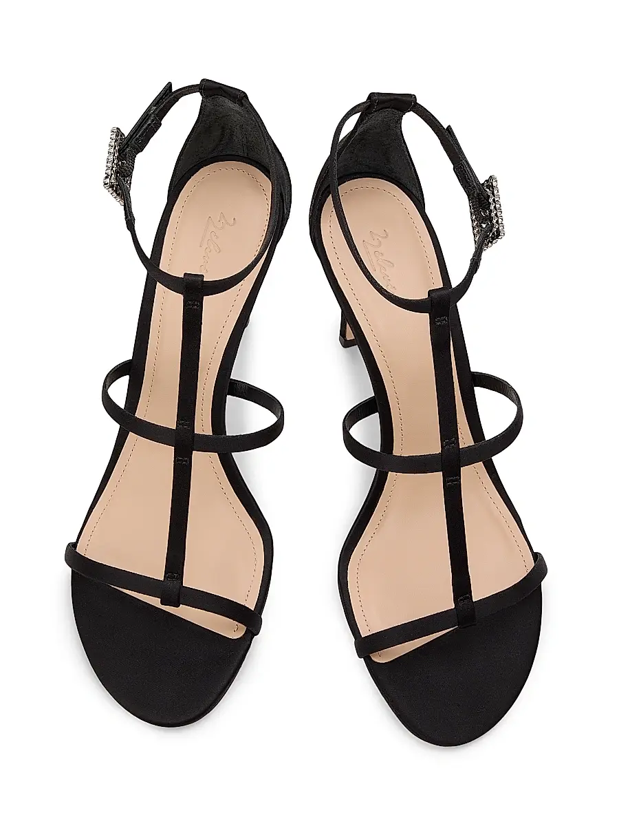 22élevé Women's 90MM Crystal-Embellished Satin Stiletto Sandals | Thumbnail 4