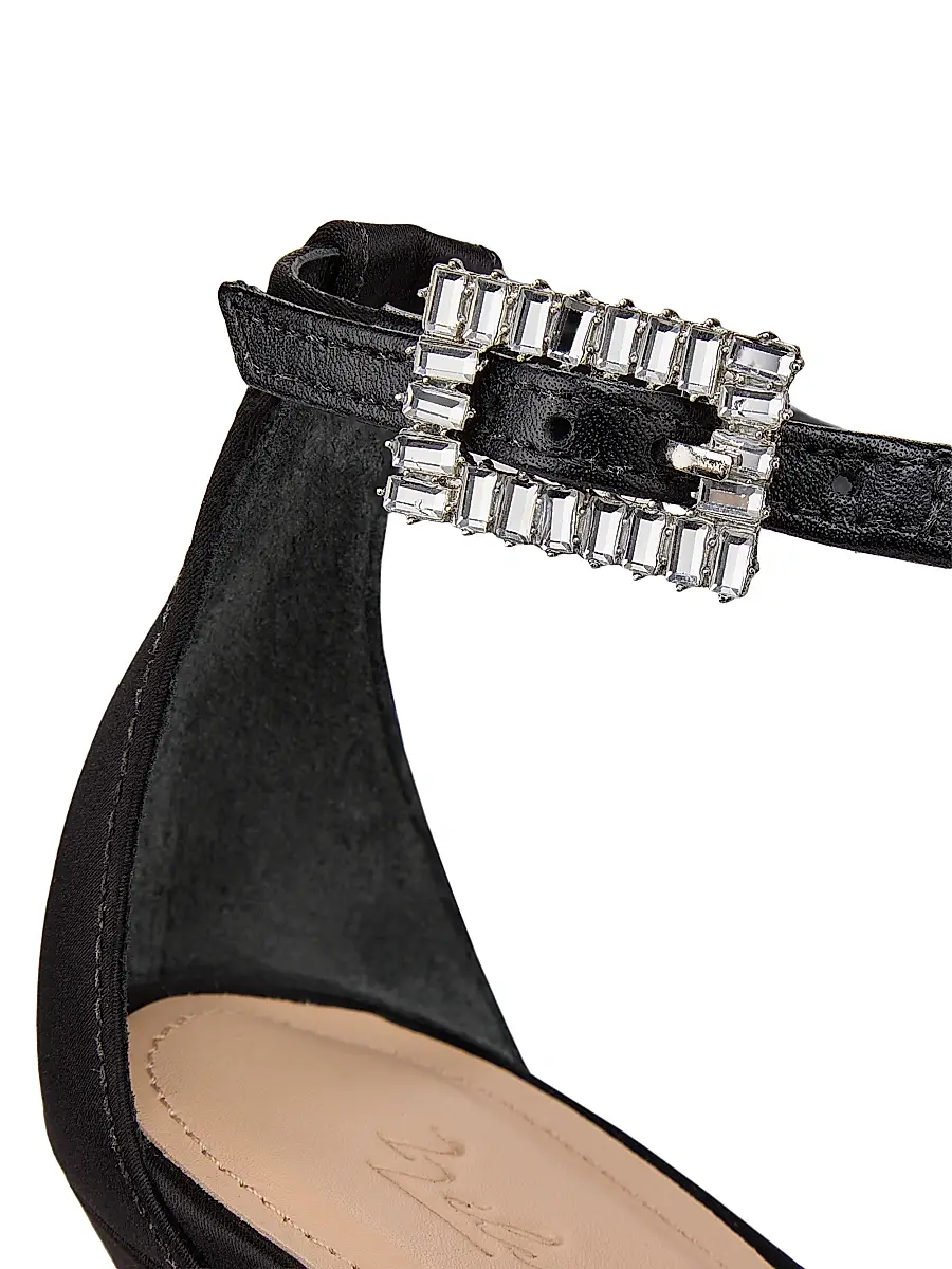 22élevé Women's 90MM Crystal-Embellished Satin Stiletto Sandals | Thumbnail 5