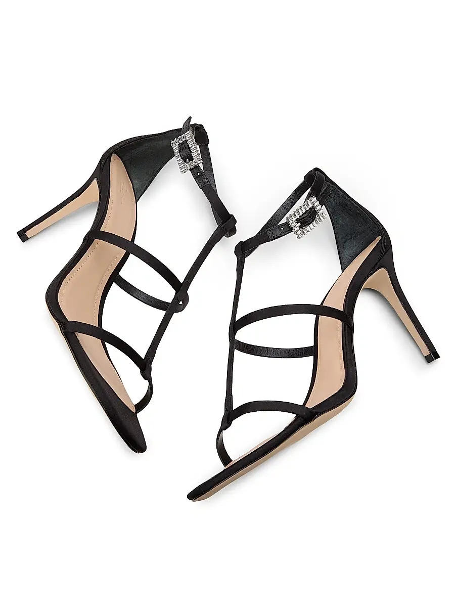 22élevé Women's 90MM Crystal-Embellished Satin Stiletto Sandals | Thumbnail 6