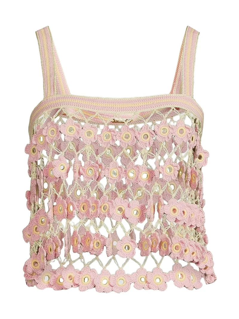 My Beachy Side Women's Fleur Crochet-Knit Tankini Top