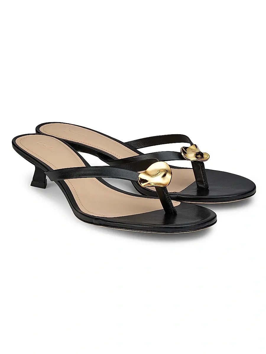 22élevé Women's 40MM Leather Kitten-Heel Sandals | Thumbnail 2