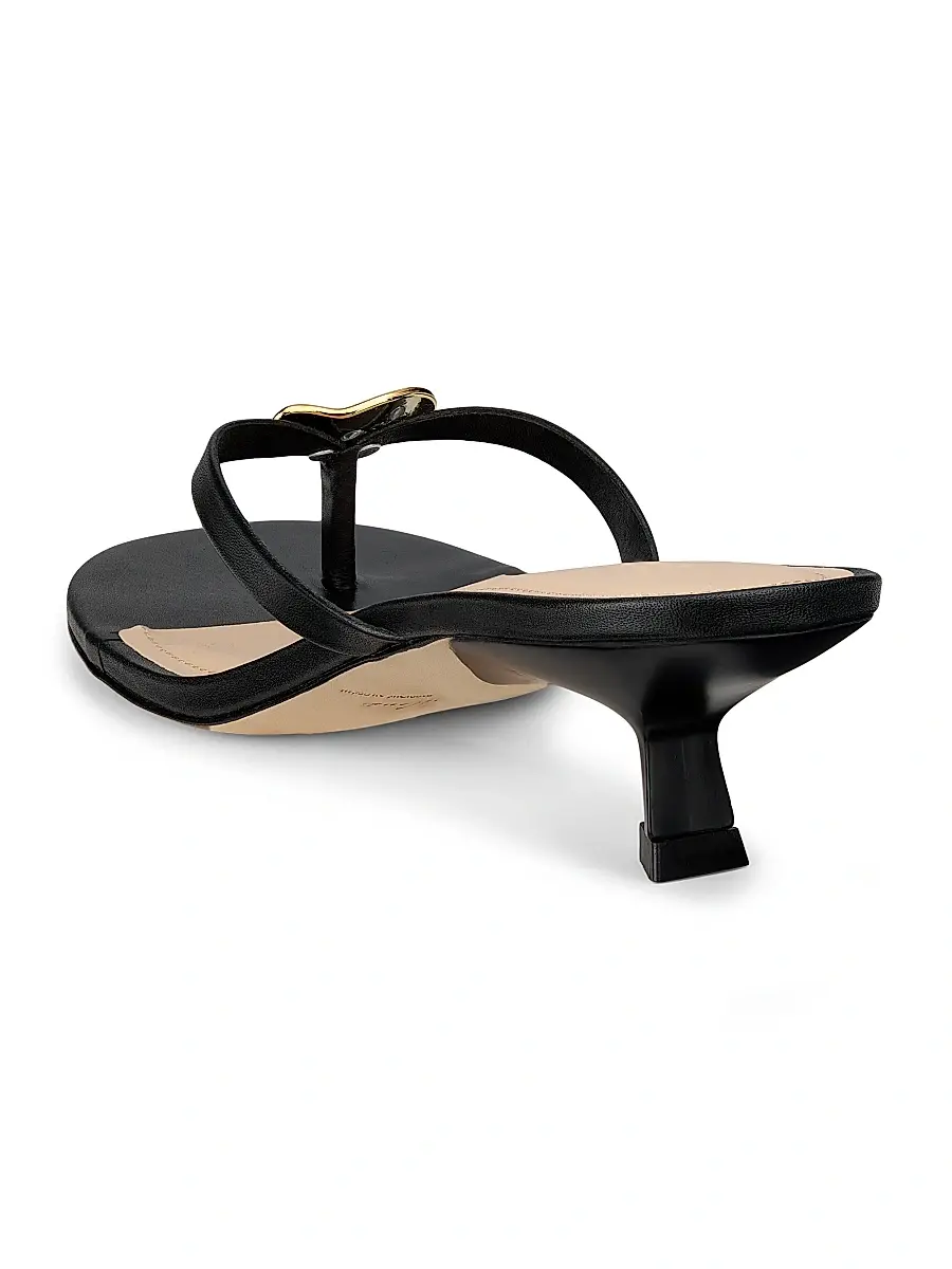 22élevé Women's 40MM Leather Kitten-Heel Sandals | Thumbnail 3