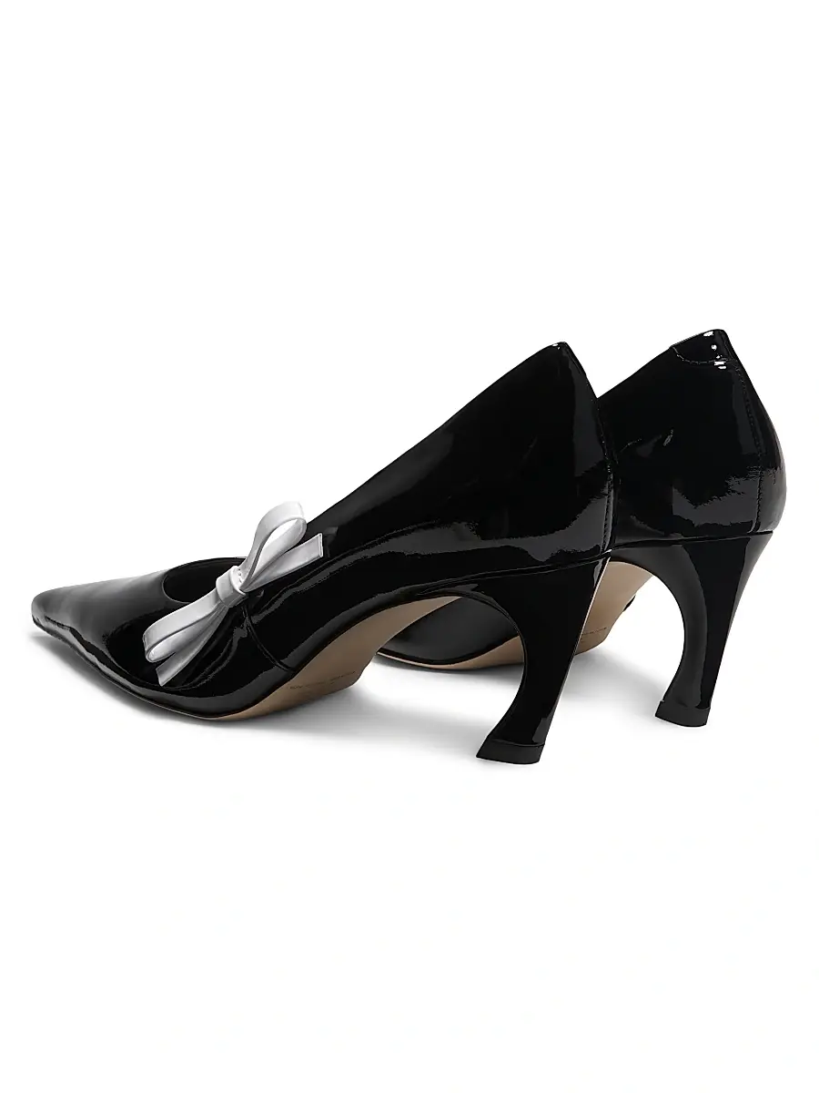 22élevé Women's 65MM Contrast Bow-Detail Patent Leather Pumps | Thumbnail 3 22élevé Women's 65MM Contrast Bow-Detail Patent Leather Pumps | Thumbnail 3