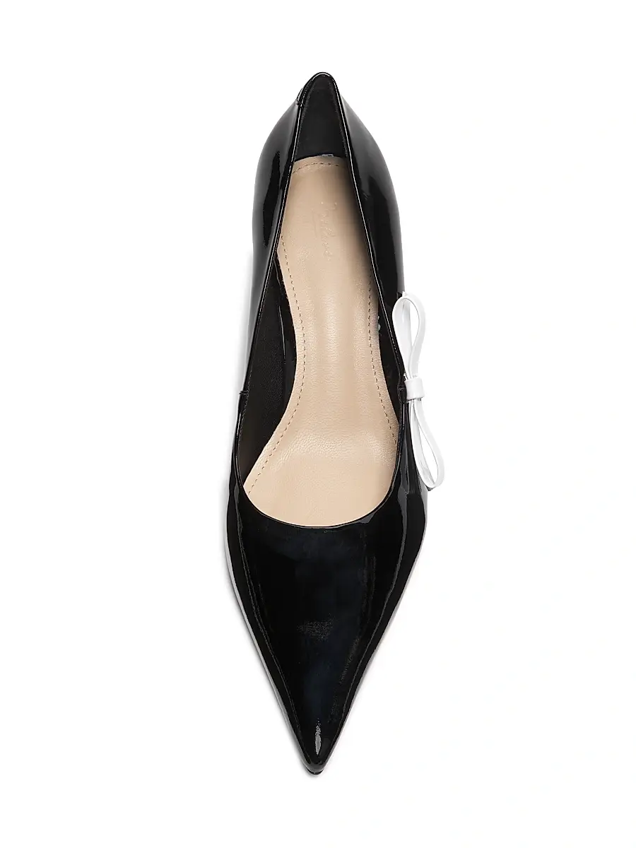 22élevé Women's 65MM Contrast Bow-Detail Patent Leather Pumps | Thumbnail 4 22élevé Women's 65MM Contrast Bow-Detail Patent Leather Pumps | Thumbnail 4
