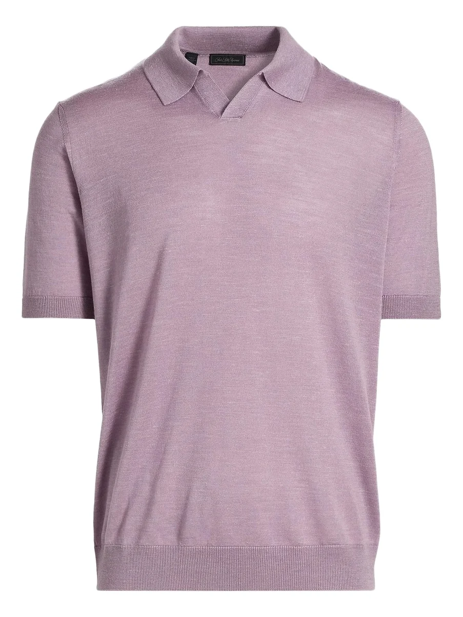 Saks Fifth Avenue Men's Lamar Johnny Collar Short-Sleeve Sweater