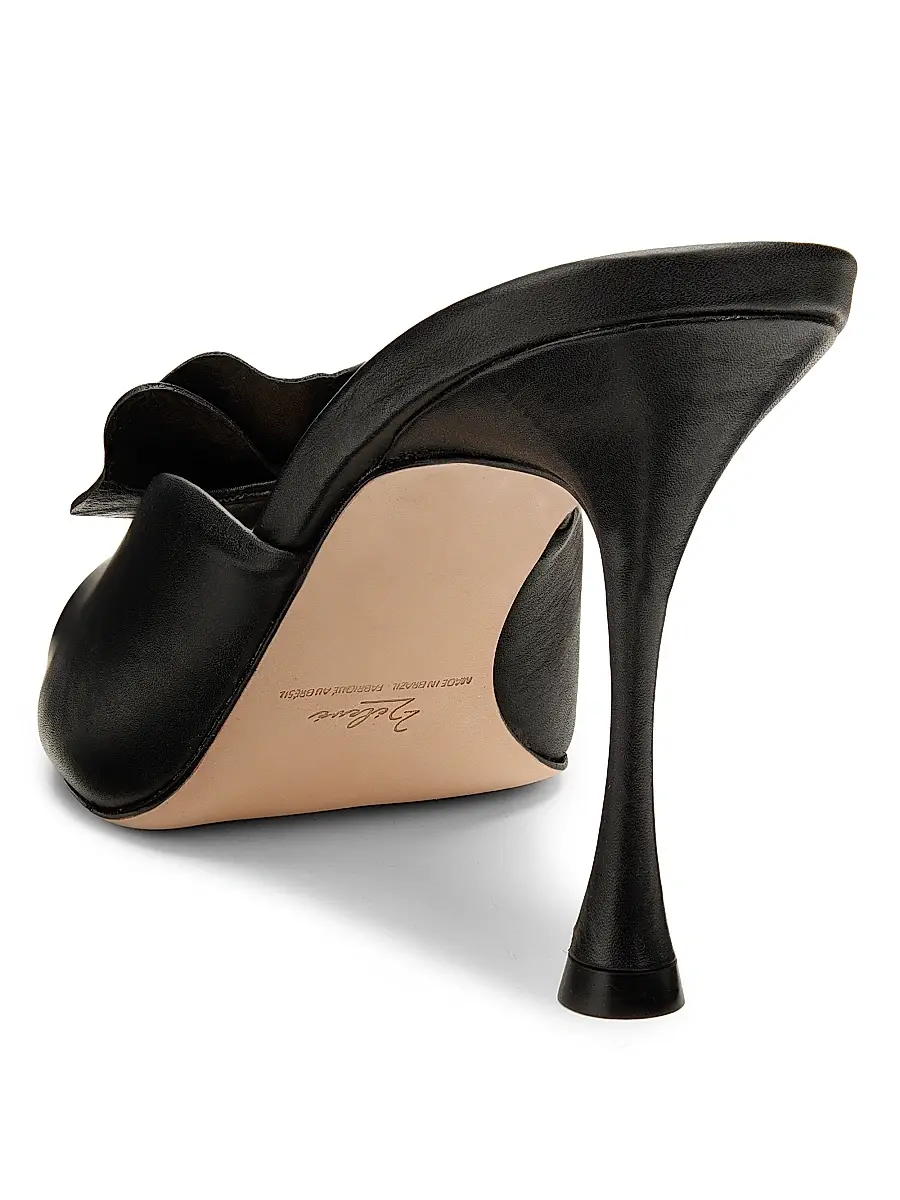 22élevé Women's 90MM Floral Appliqué Leather Mules | Thumbnail 3