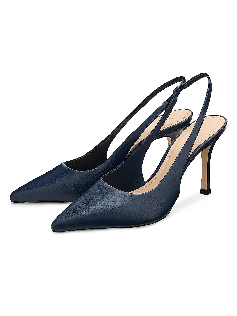 22élevé Women's 90MM Leather Slingback Pumps | Thumbnail 2