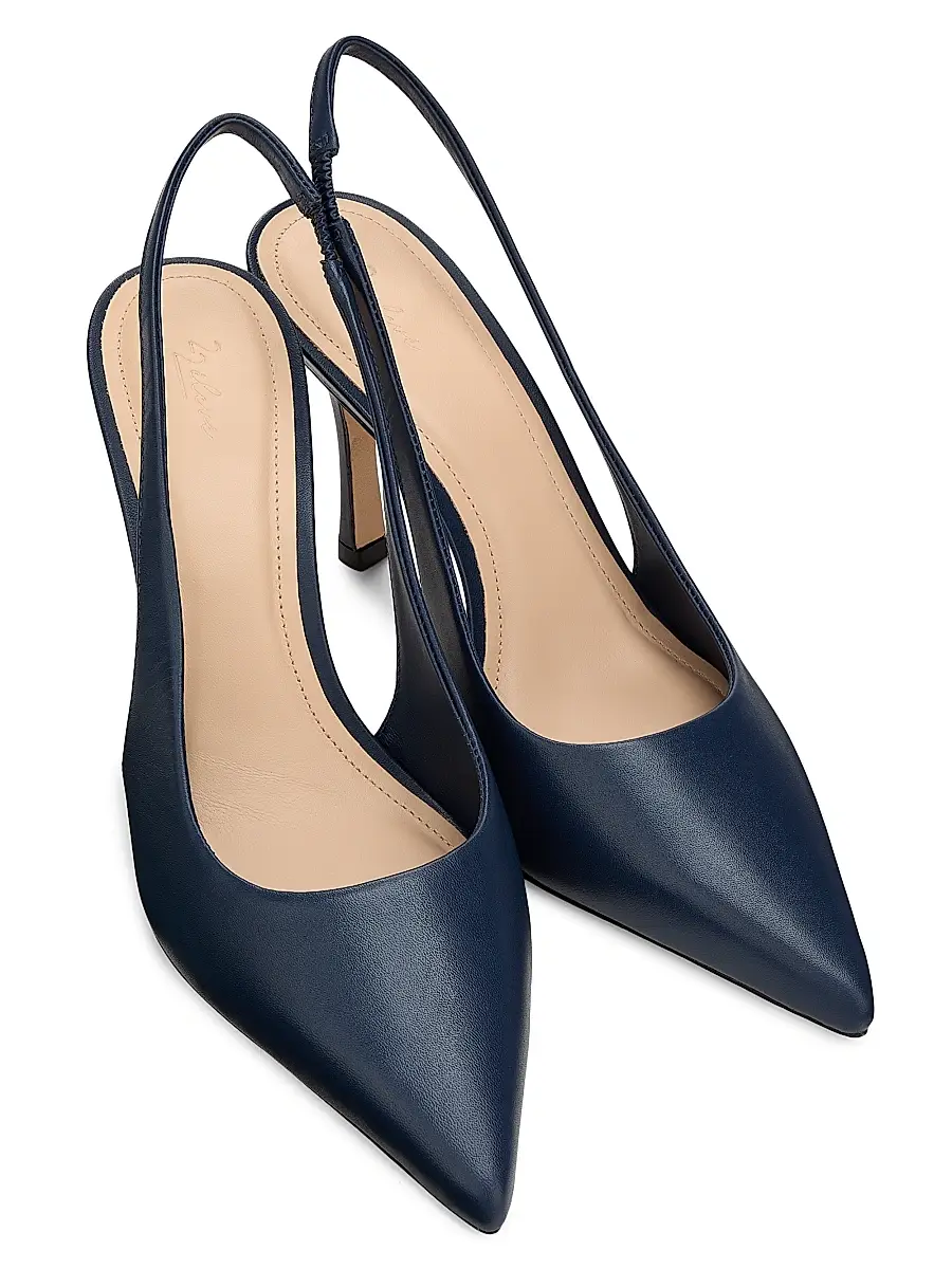 22élevé Women's 90MM Leather Slingback Pumps | Thumbnail 4