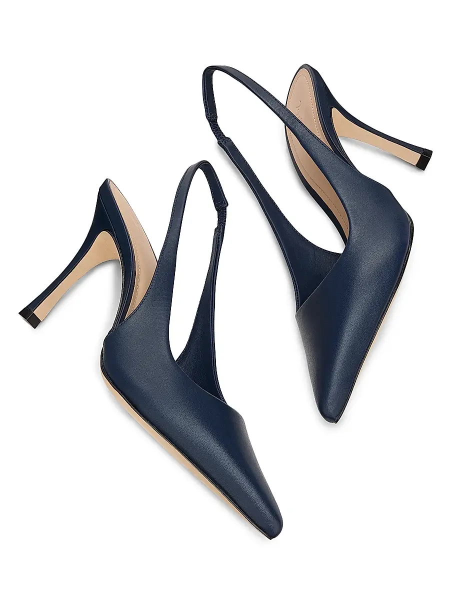 22élevé Women's 90MM Leather Slingback Pumps | Thumbnail 6