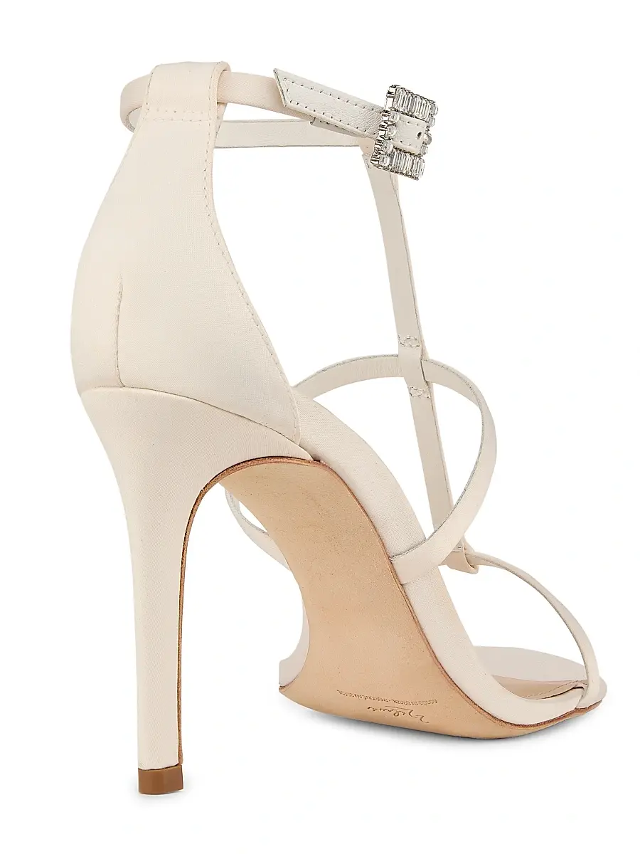 22élevé Women's 90MM Crystal-Embellished Satin Stiletto Sandals | Thumbnail 3
