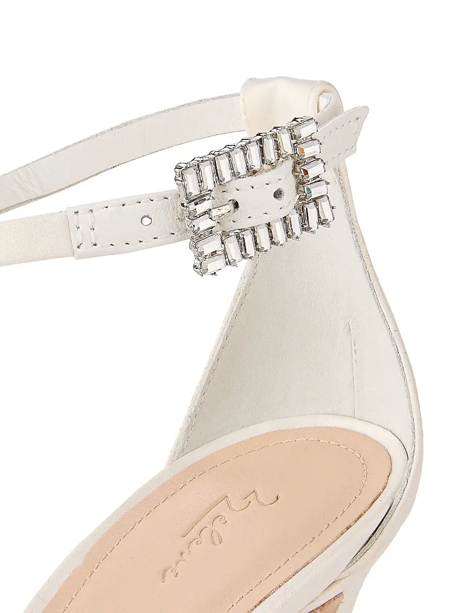 22élevé Women's 90MM Crystal-Embellished Satin Stiletto Sandals | Thumbnail 5