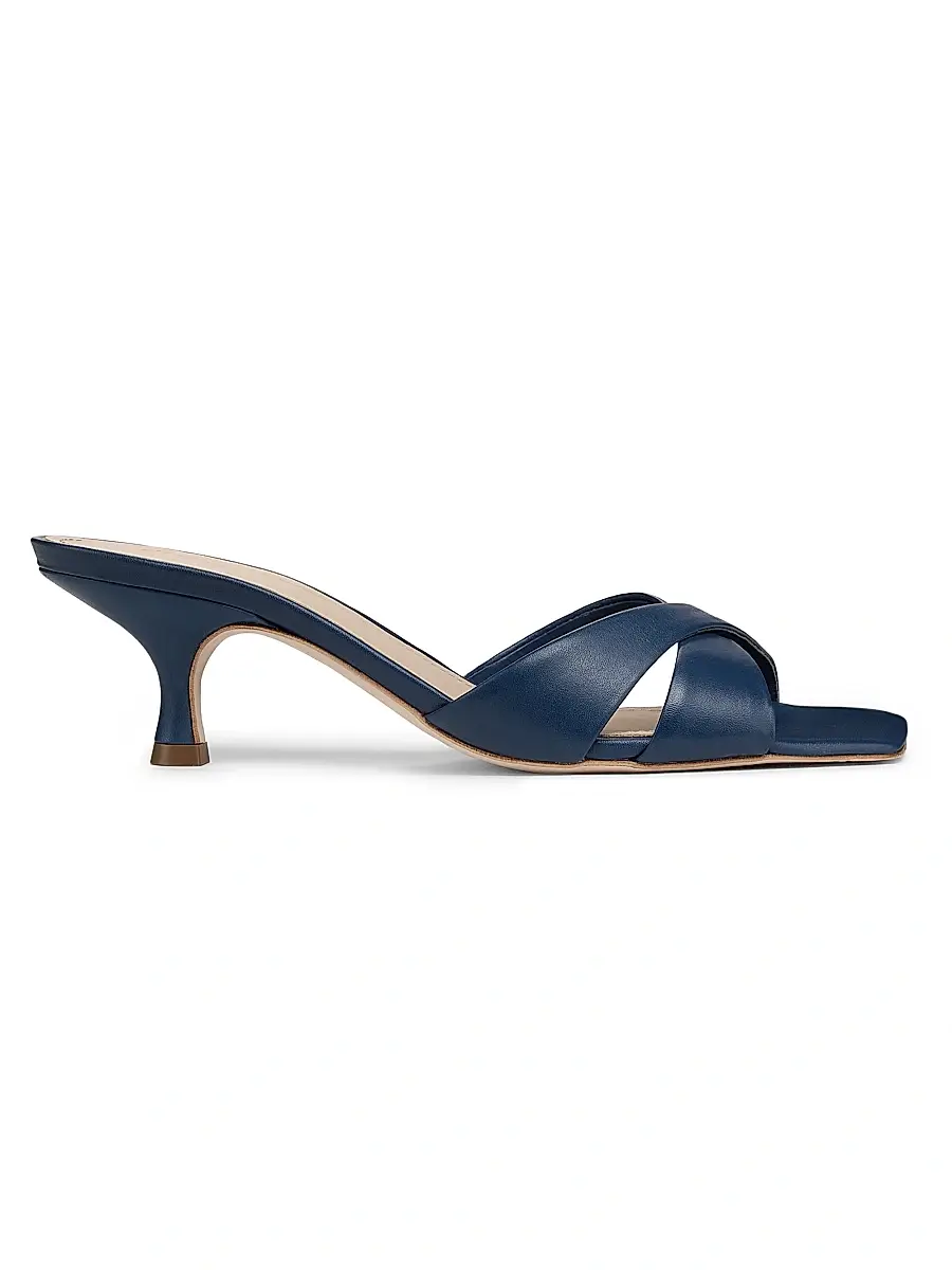 22élevé Women's 55MM Leather Sandals - Blue - Size 10.5 | Image 1 22élevé Women's 55MM Leather Sandals - Blue - Size 10.5 | Image 1