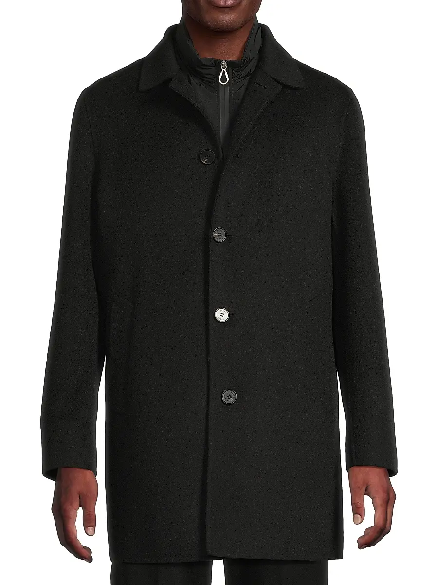 Paltò Men Alfredo Wool Layered Car Coat | Thumbnail 3