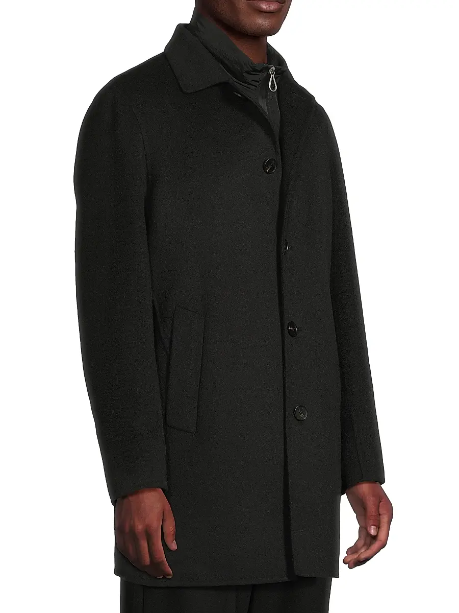 Paltò Men Alfredo Wool Layered Car Coat | Thumbnail 4