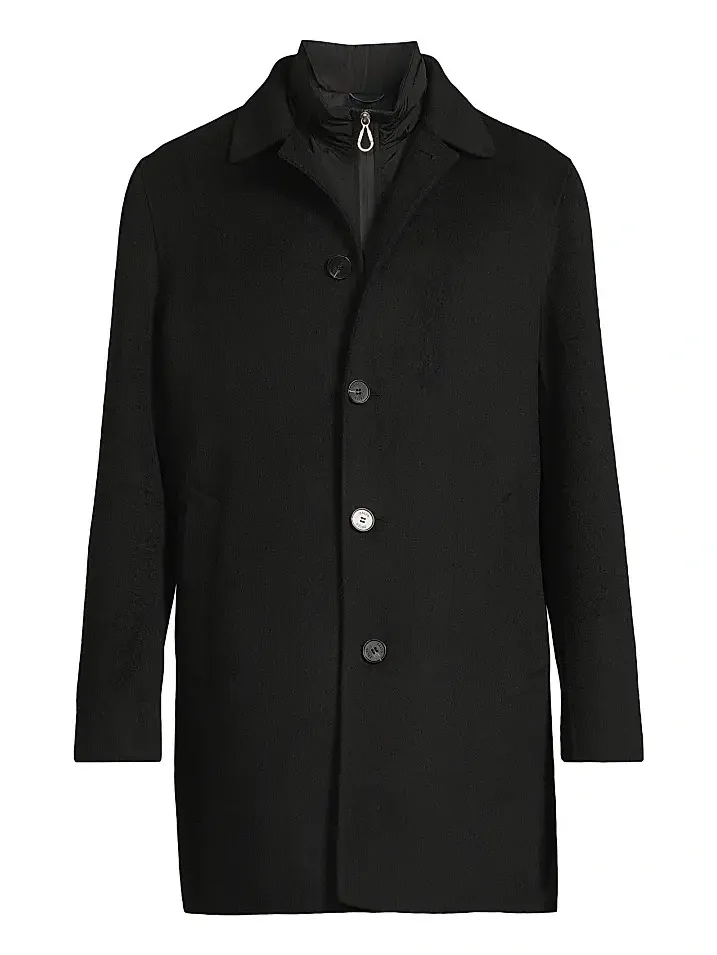 Paltò Men Alfredo Wool Layered Car Coat