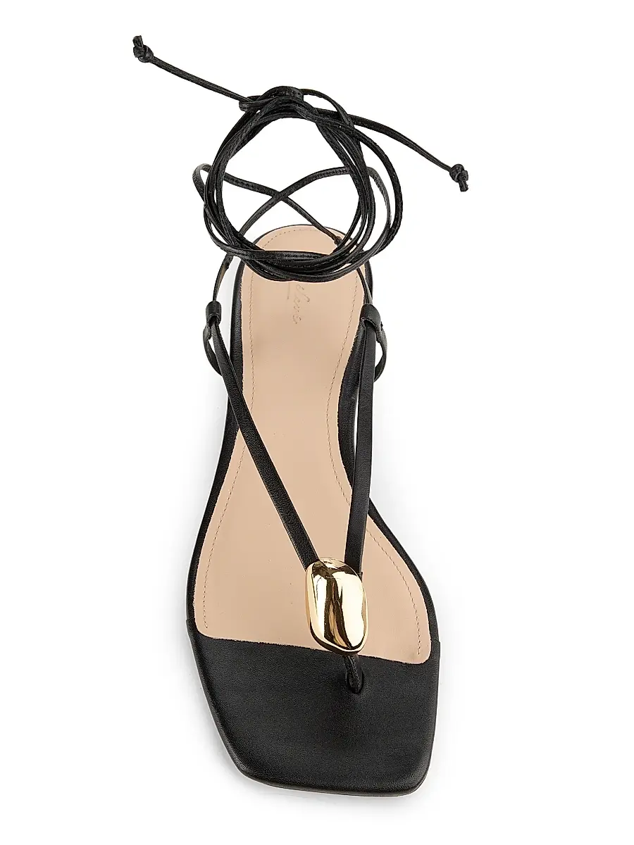 22élevé Women's Leather Ankle-Wrap Sandals | Thumbnail 4