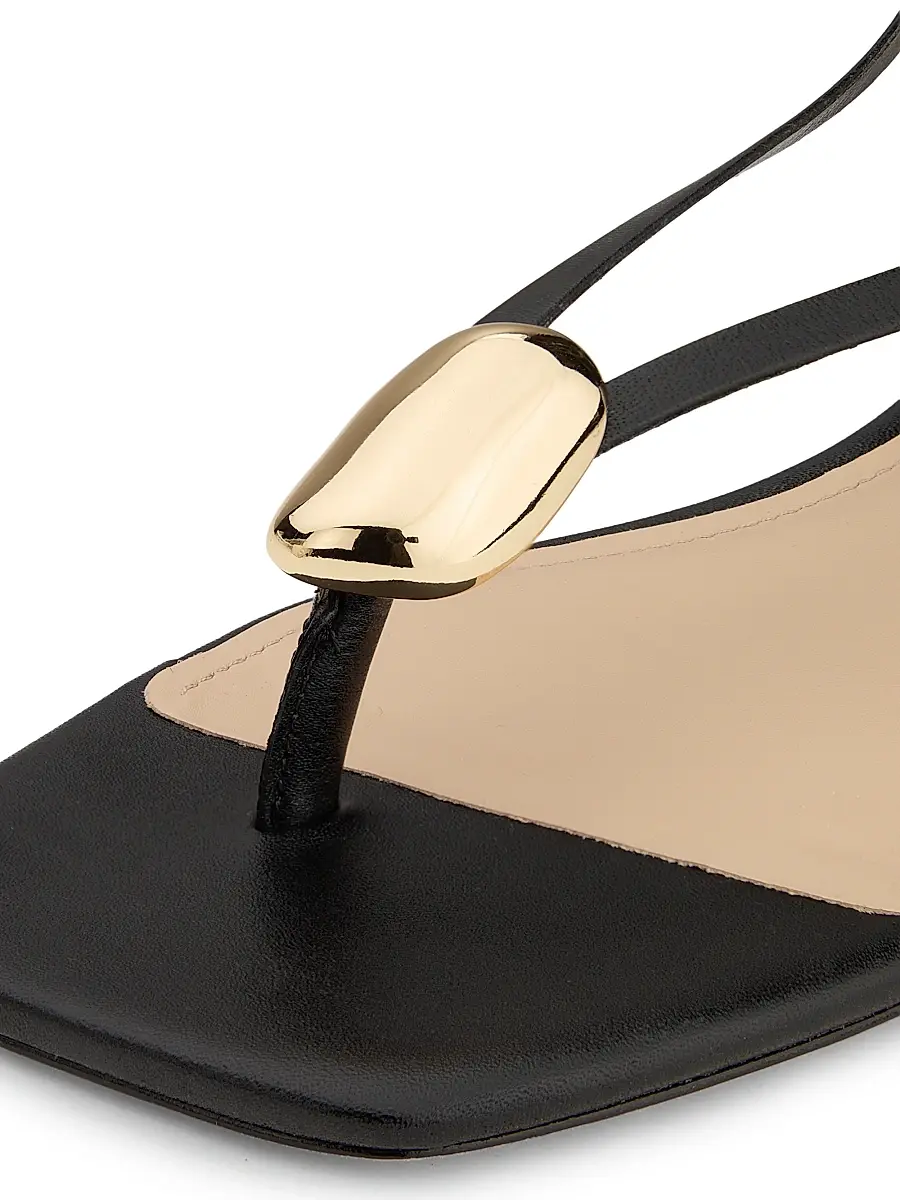 22élevé Women's Leather Ankle-Wrap Sandals | Thumbnail 6