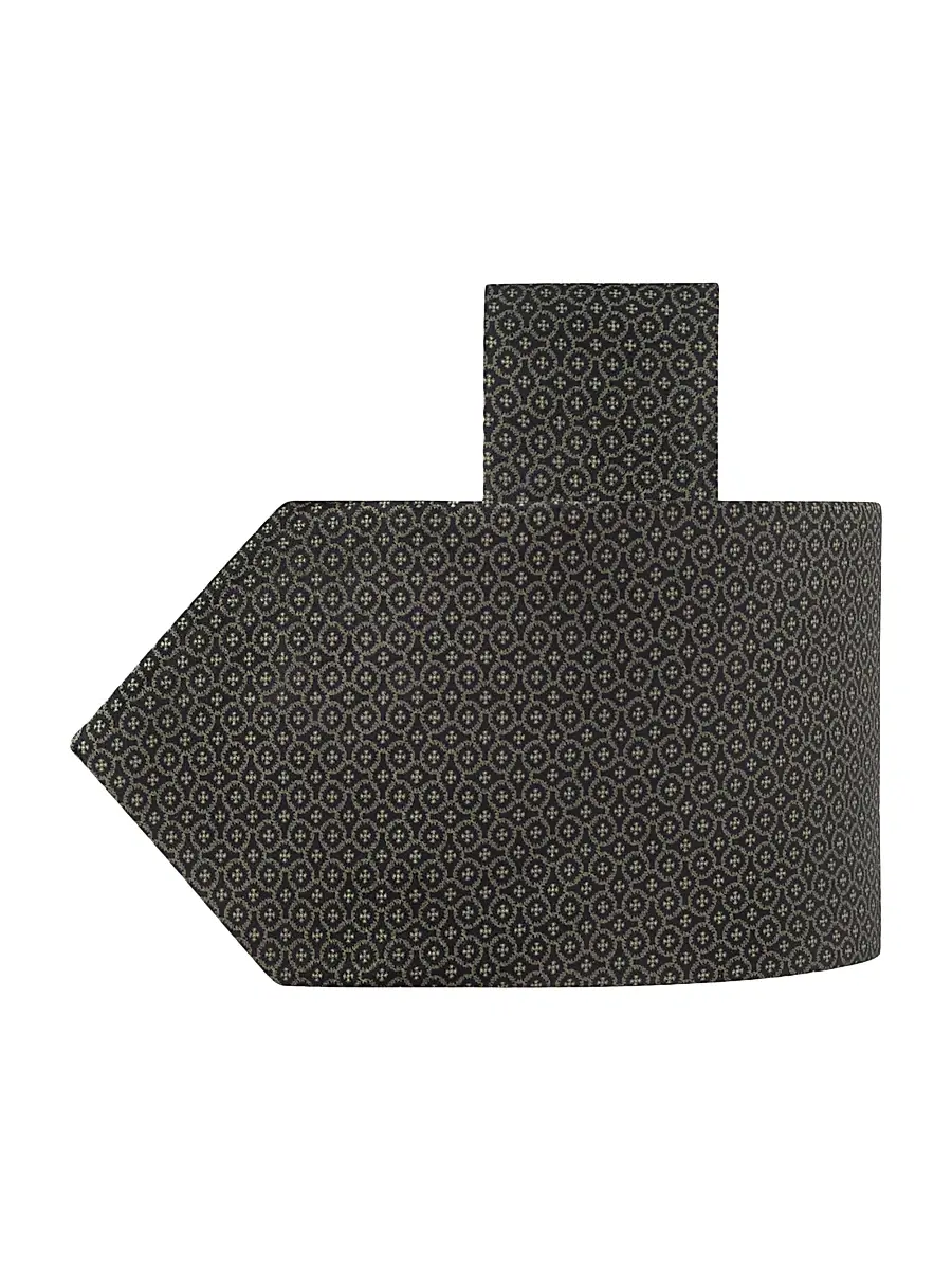 Stefano Ricci Men's Geometric Silk-Blend Tie - Black Green | Image 1 Stefano Ricci Men's Geometric Silk-Blend Tie - Black Green | Image 1