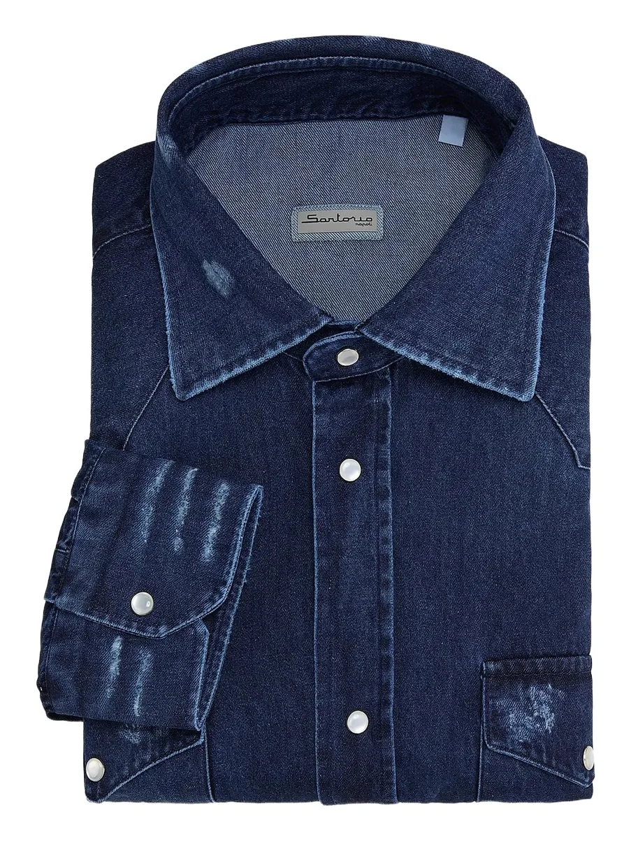 Men's Denim Snap-Front Shirt Men's Denim Snap-Front Shirt