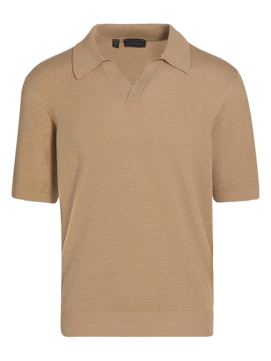 Saks Fifth Avenue Men's Waffled Cotton Johnny Collar Sweater
