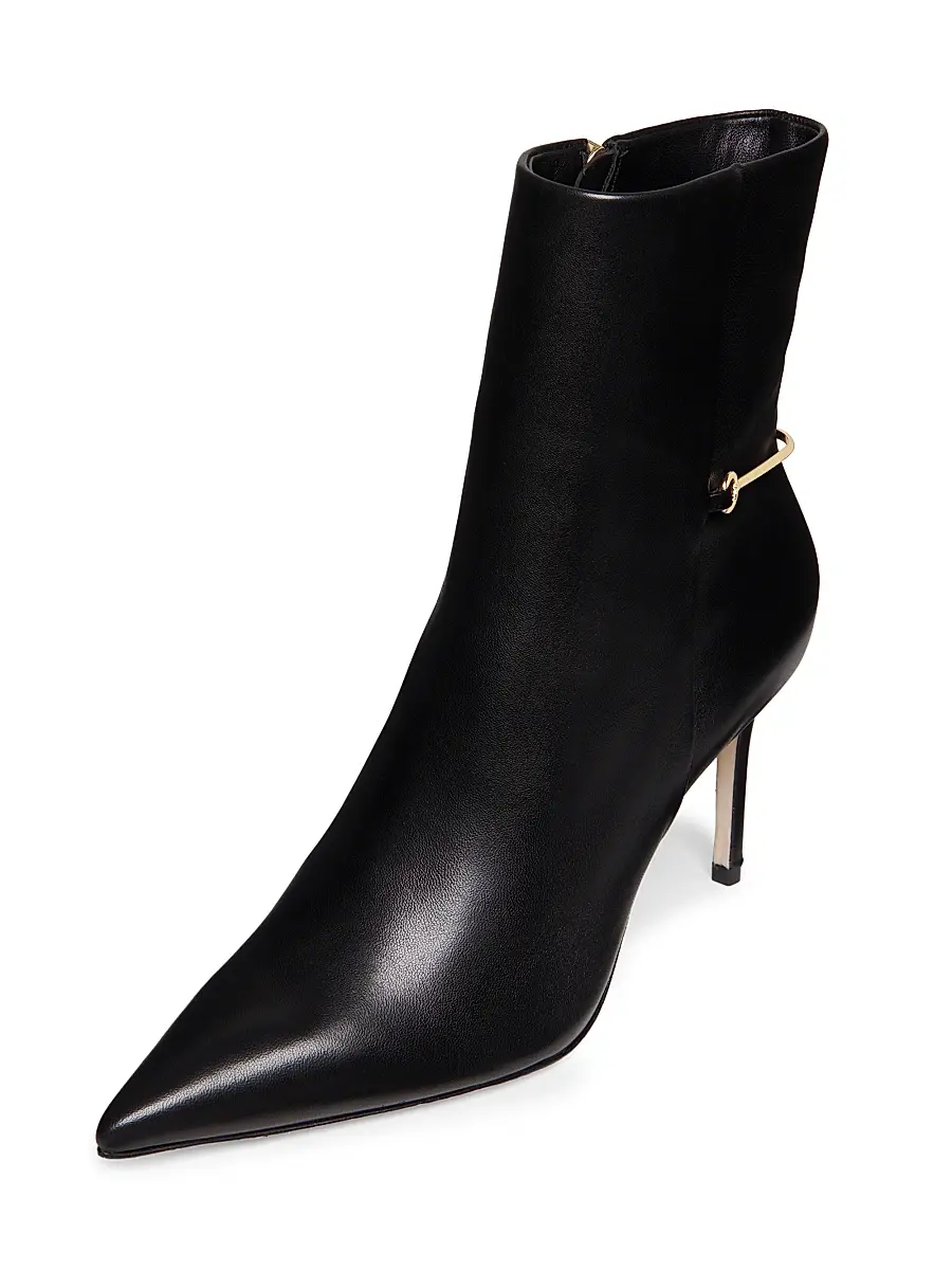 22élevé Women's 85MM Leather Stiletto Booties | Thumbnail 2