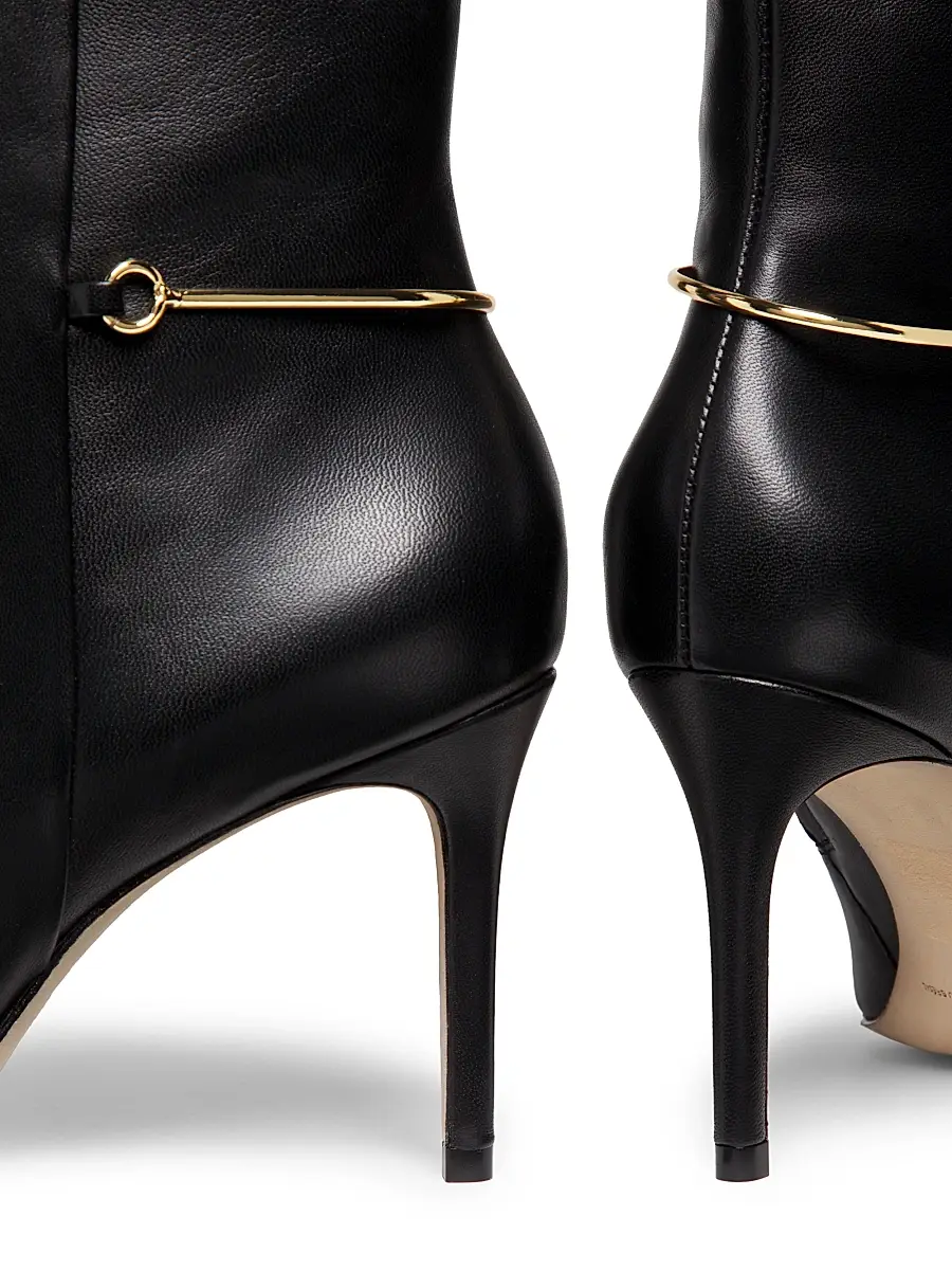 22élevé Women's 85MM Leather Stiletto Booties | Thumbnail 6