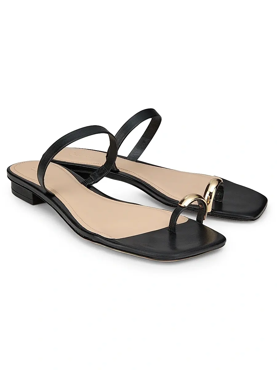 22élevé Women's Leather Toe Ring Sandals | Thumbnail 2 22élevé Women's Leather Toe Ring Sandals | Thumbnail 2