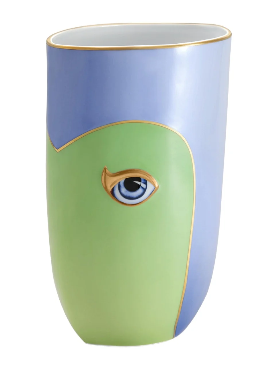 L'Objet Lito Vase, Green Blue