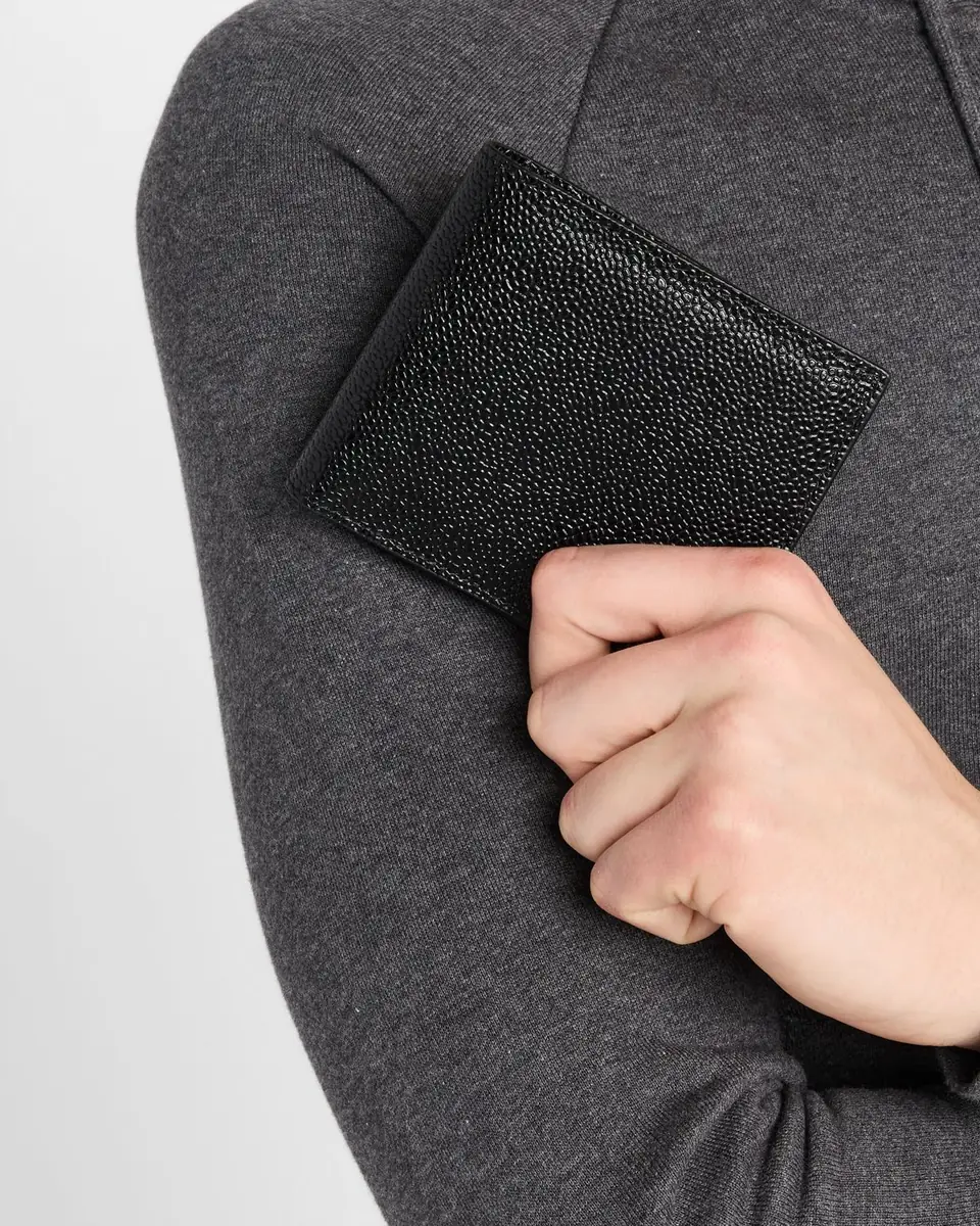 Thom Browne Men's Pebbled Leather Billfold Wallet | Thumbnail 2