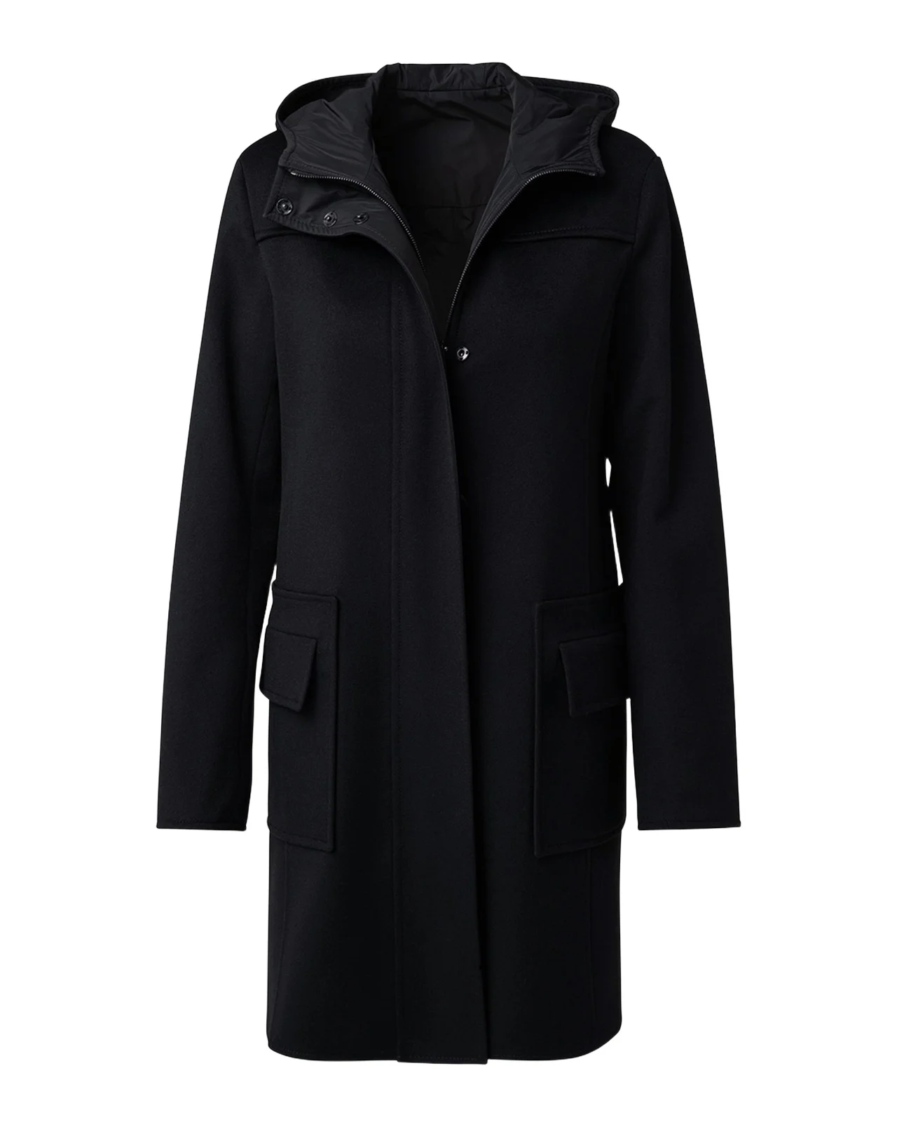 Akris punto Duffle Reversible Hooded Coat