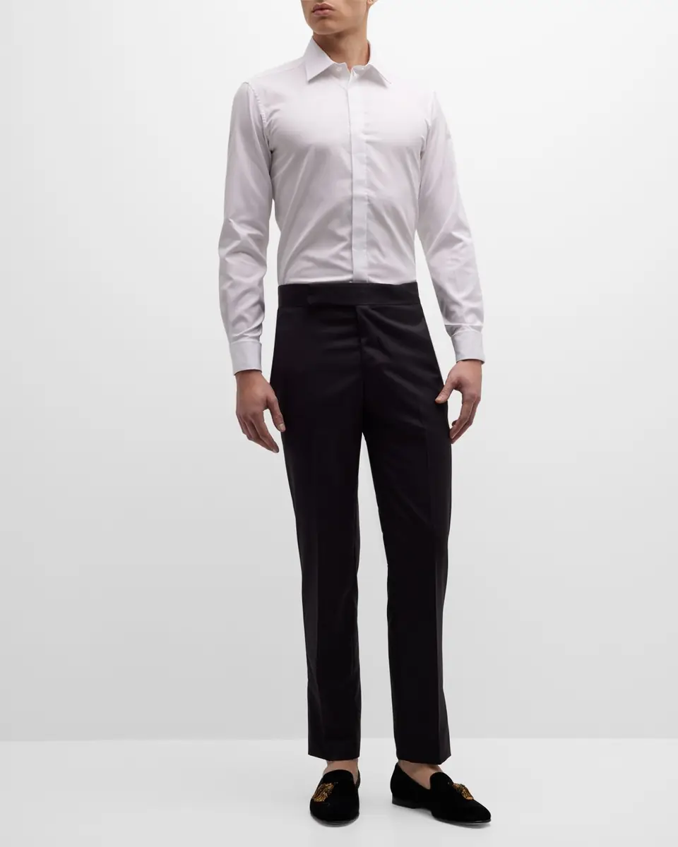 Charvet Men's Slim Fit Covered Placket Dress Shirt | Thumbnail 2 Charvet Men's Slim Fit Covered Placket Dress Shirt | Thumbnail 2