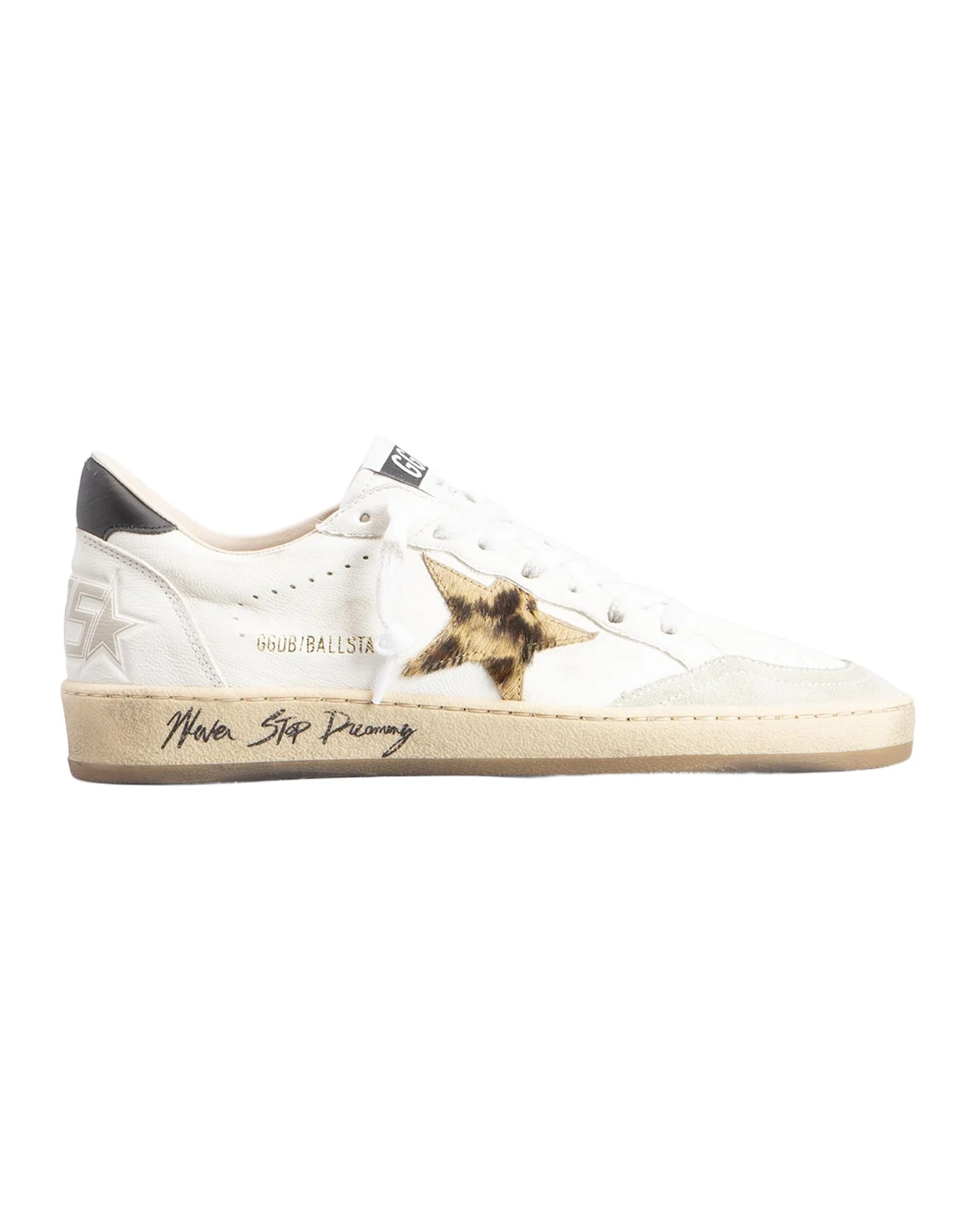Ball Star Mixed Leather Low-Top Sneakers