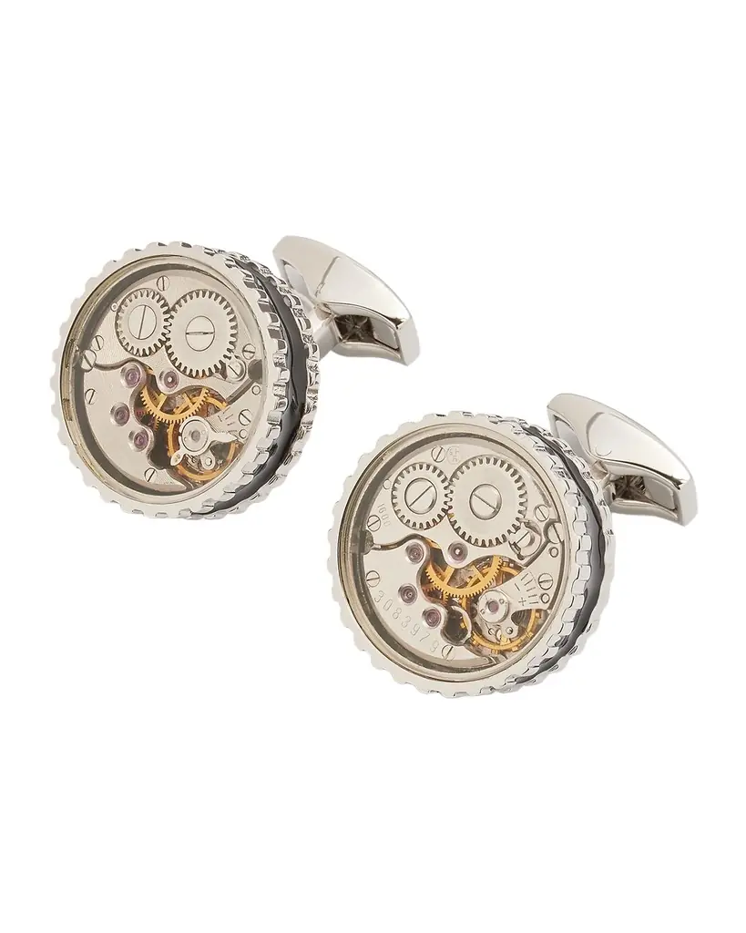 Tateossian Men's Round Skeleton Gear Cufflinks | Image 1 Tateossian Men's Round Skeleton Gear Cufflinks | Image 1