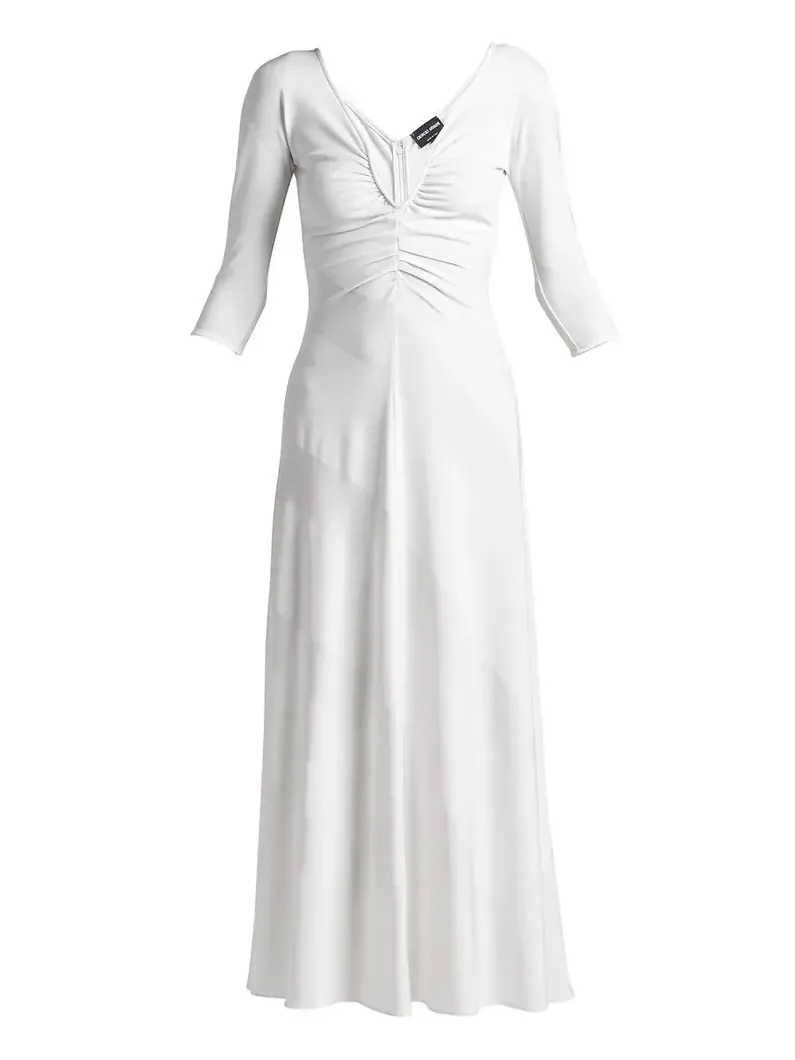 Diagonal Striped Jacquard Jersey Maxi Dress
