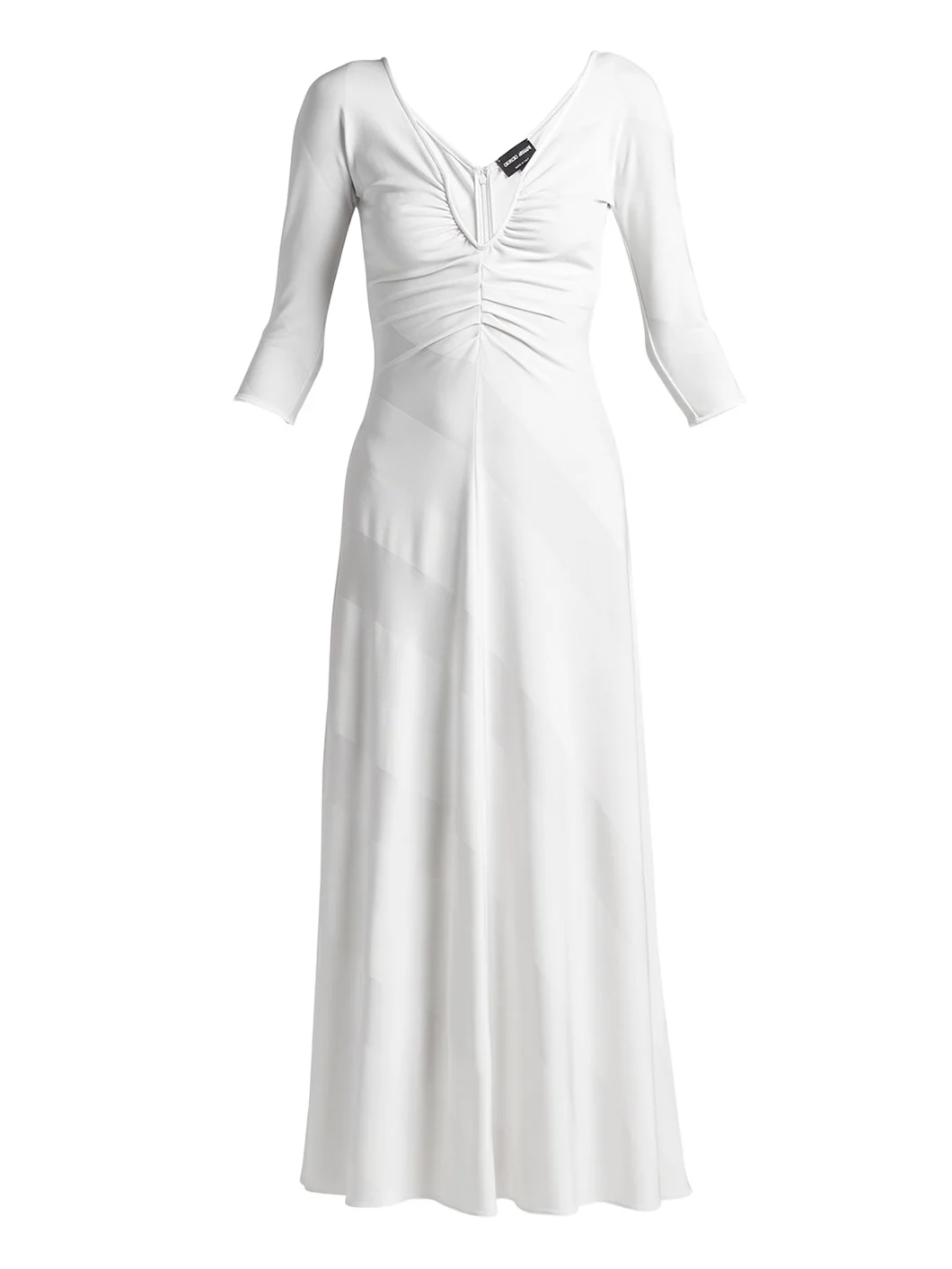 Diagonal Striped Jacquard Jersey Maxi Dress