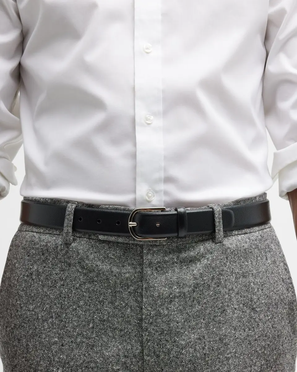 Simonnot Godard Men's Saffiano Leather Belt, 30mm | Thumbnail 2