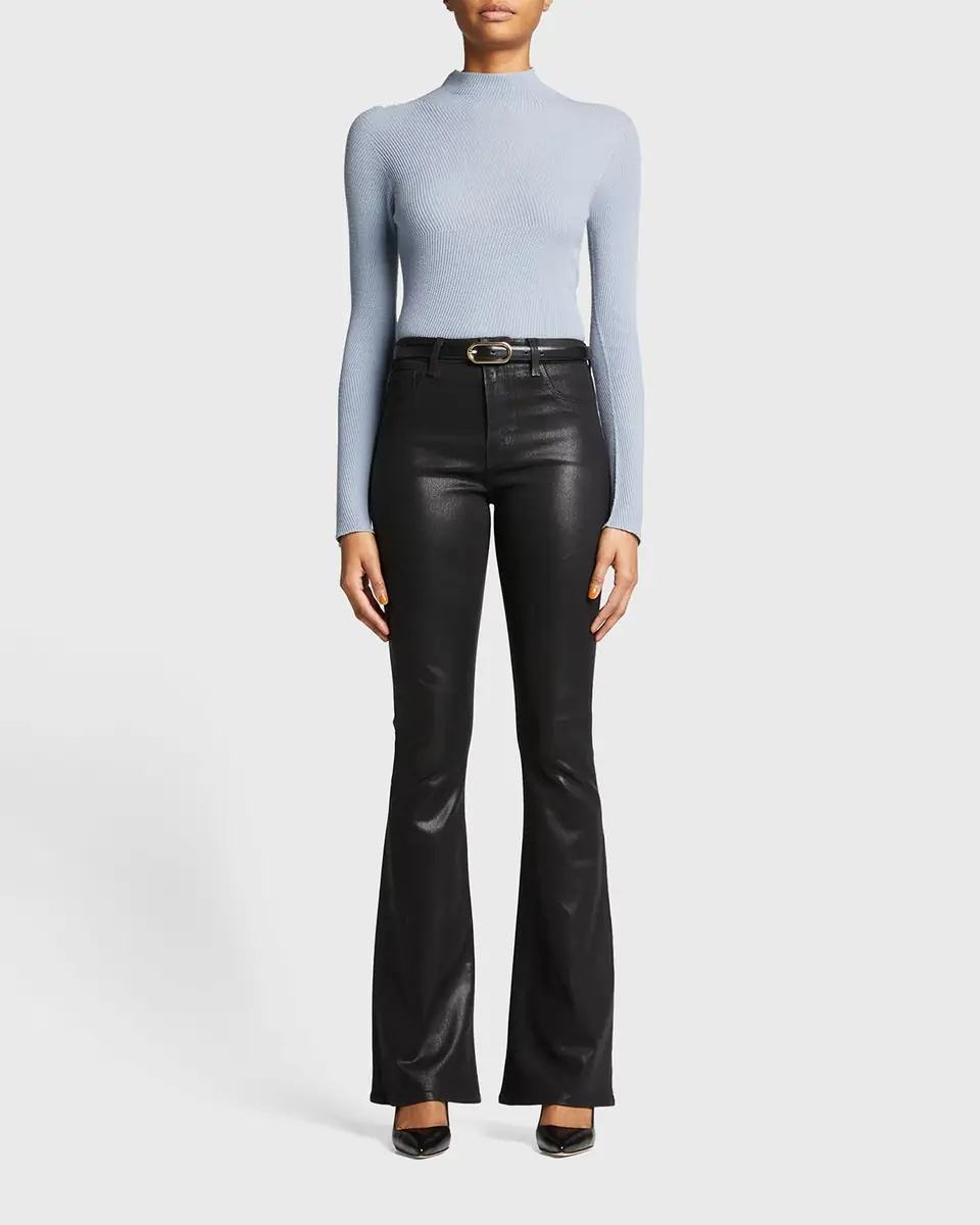 L'Agence Marty Ultra High-Rise Coated Flare Jeans | Thumbnail 2 L'Agence Marty Ultra High-Rise Coated Flare Jeans | Thumbnail 2