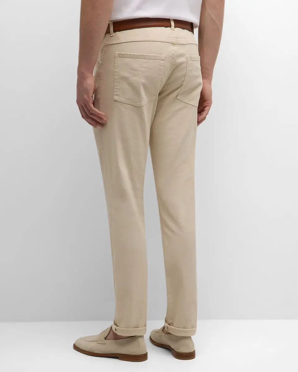 Brunello Cucinelli Men's Bull Denim Skinny-Fit Pants | Thumbnail 2 Brunello Cucinelli Men's Bull Denim Skinny-Fit Pants | Thumbnail 2