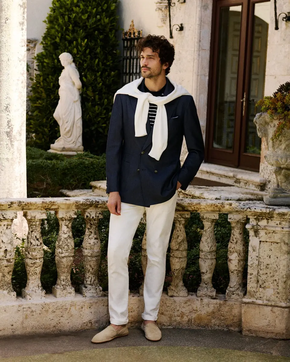 Brunello Cucinelli Men's Bull Denim Skinny-Fit Pants | Thumbnail 4 Brunello Cucinelli Men's Bull Denim Skinny-Fit Pants | Thumbnail 4