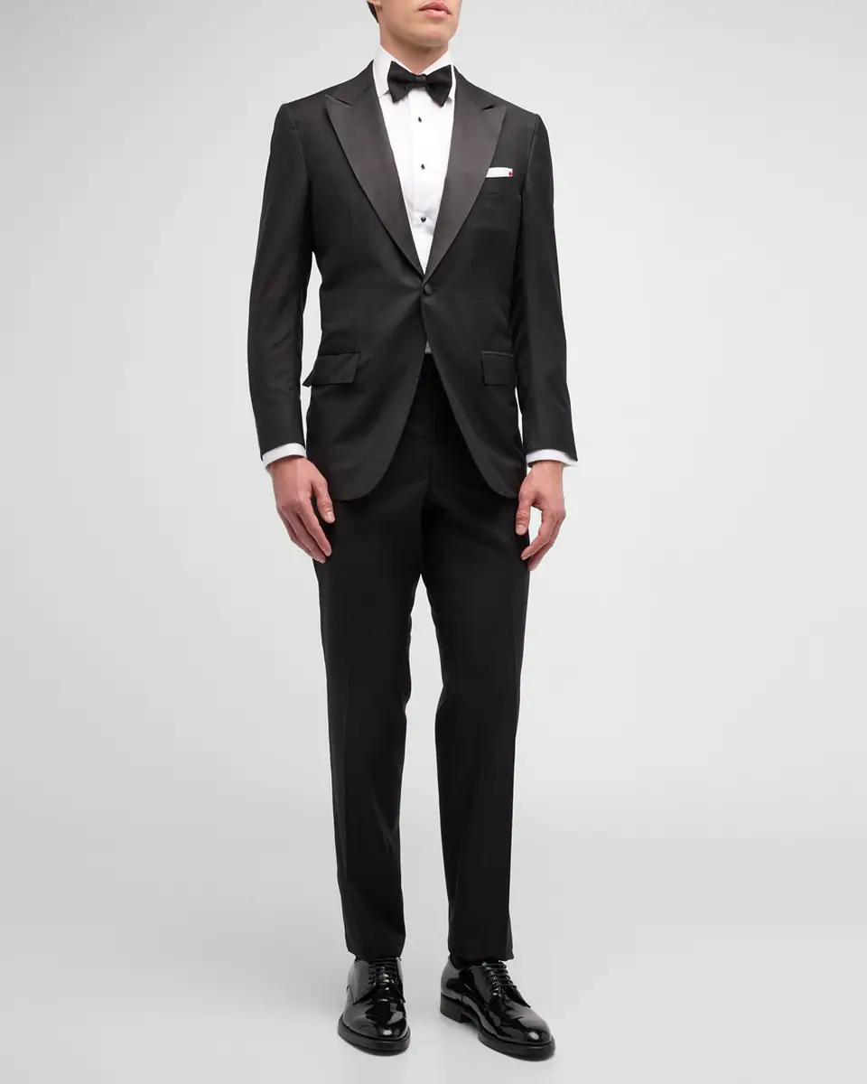 Kiton Men's Peak Wool Tuxedo | Thumbnail 2 Kiton Men's Peak Wool Tuxedo | Thumbnail 2