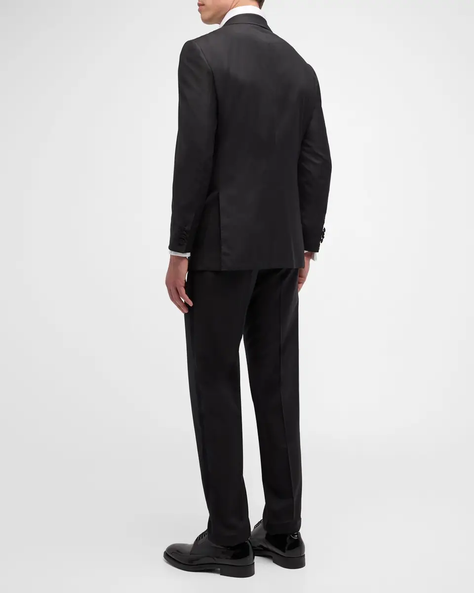 Kiton Men's Peak Wool Tuxedo | Thumbnail 3 Kiton Men's Peak Wool Tuxedo | Thumbnail 3