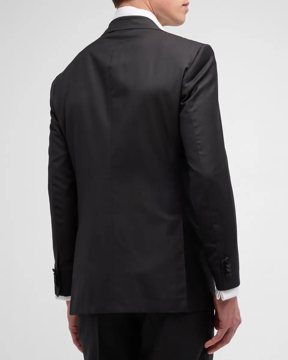 Kiton Men's Peak Wool Tuxedo | Thumbnail 5 Kiton Men's Peak Wool Tuxedo | Thumbnail 5