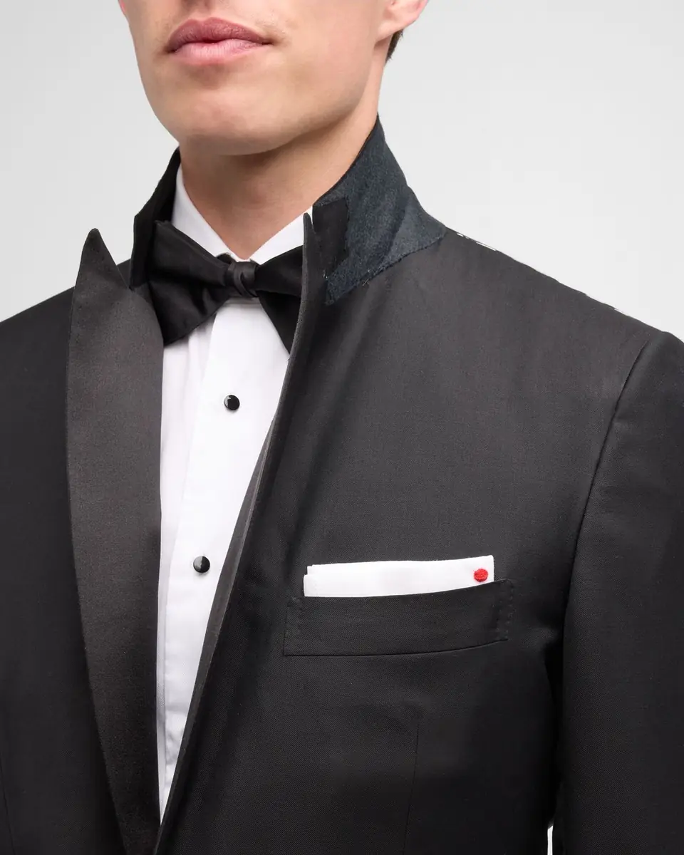 Kiton Men's Peak Wool Tuxedo | Thumbnail 8 Kiton Men's Peak Wool Tuxedo | Thumbnail 8