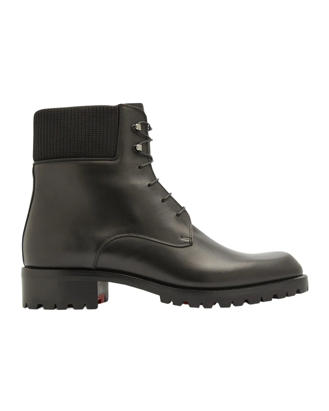 Men's Trapman Red Sole Leather Combat Boots